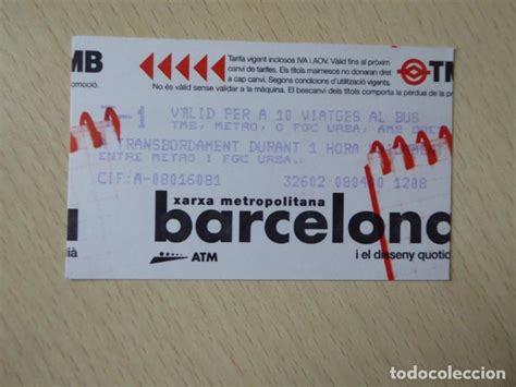 barcelona  billete t 1 10 viajes metro fgc xarx   Comprar Billetes de ...