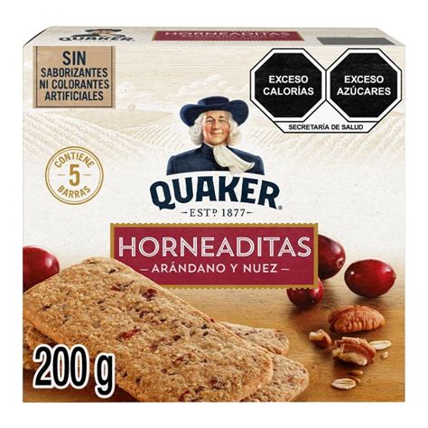 Barras de avena Quaker horneaditas arándano y nuez 5 pzas de 40 g c/u ...