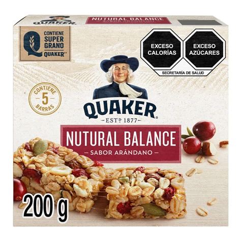 Barras de avena Quaker nutural balance sabor arándano con 200 g | Walmart