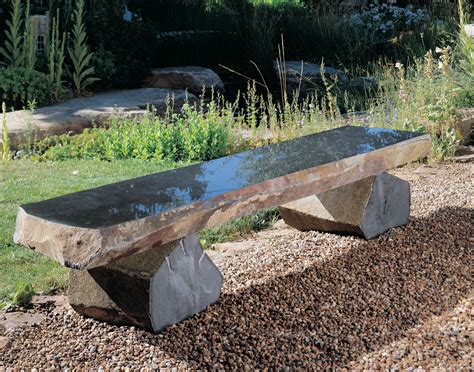 Basalt Bench | Modern Outdoor Seating | Stone Forest