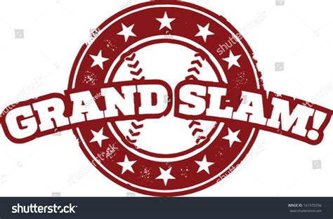 Baseball Grand Slam Home Run Stamp Stock Vector ...