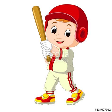 Baseball Player Kid cartoon  Stock image and royalty free ...
