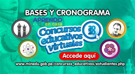 Bases y Cronograma de los Concursos Educativos Virtuales 2020  Accede ...