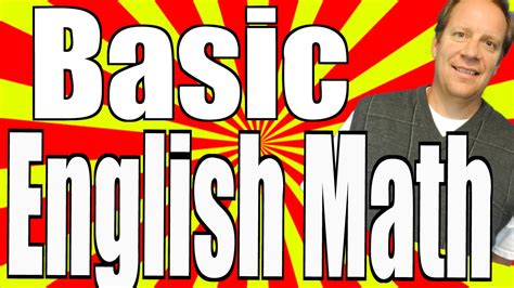 Basic English Math Vocabulary and a Calculator   YouTube