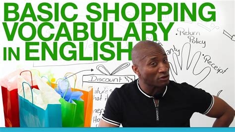 Basic shopping vocabulary in English   YouTube
