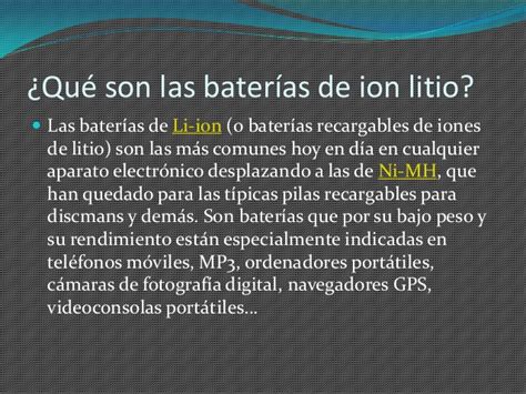 baterías de ion litio