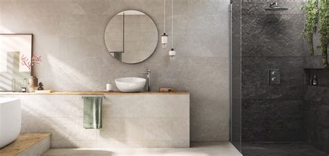 Bathroom and kitchen tiles inspired by stone and wood ...