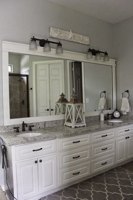 Bathroom mirror, Colonial White Granite, White Dove ...