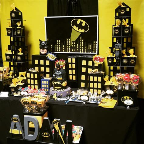 Batman theme dessert table styled by Glam Candy Buffets ...