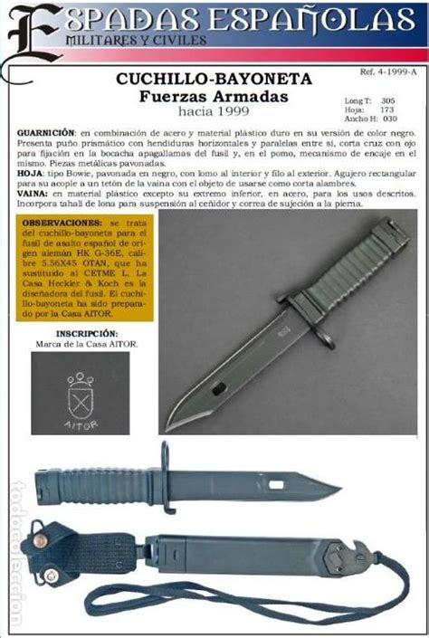 bayoneta ejercito español original subfusil hk   Comprar ...