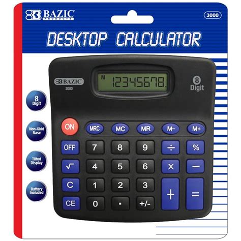 BAZIC 8 Digit Desktop Calculator #3000