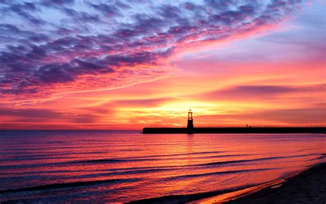 Beach Sunset Landscape | HD Wallpapers Pulse | Sunset ...
