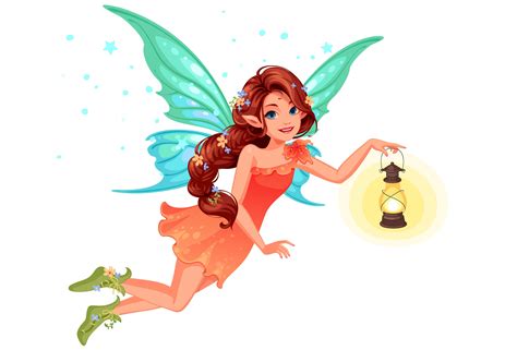 Beautiful cute fairy holding a lantern 587495   Download ...