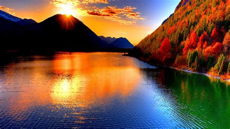 Beautiful Sunset Nature Landscape Wallpapers HD / Desktop ...