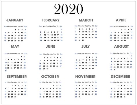 Beautiful Wallpaper Calendar For 2020 | Free Printable ...