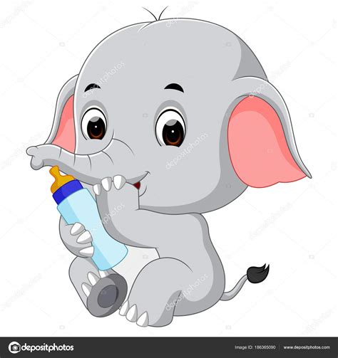 Bebe con mamadera dibujo | Elefante Bebé Con Mamadera ...
