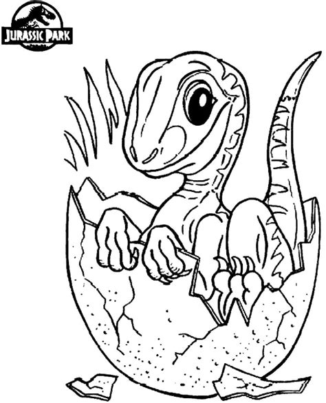 Bebé Dinosaurio en el Mundo Jurásico para colorear, imprimir e dibujar ...