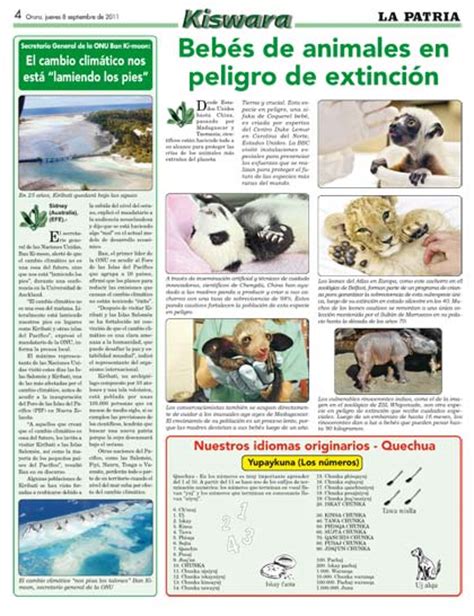 Bebés de animales en peligro de extinción   Periódico La Patria  Oruro ...