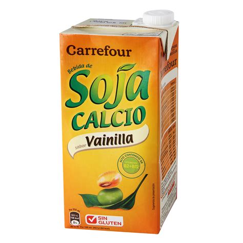 Bebida de soja Carrefour sabor vainilla con calcio brik 1 ...