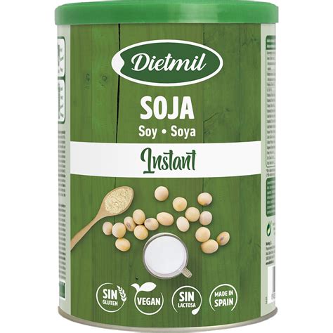 Bebida de soja instántanea en polvo sin gluten y sin lactosa bote 400 g ...