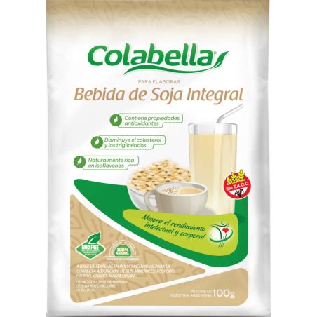 BEBIDA DE SOJA INTEGRAL leche vegetal SOBRE 100 gr