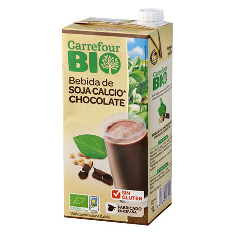 Bebida de soja sabor chocolate con calcio ecológica ...