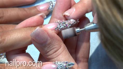 Behind the Nail Pros: Swarovski Crystal Nails   YouTube
