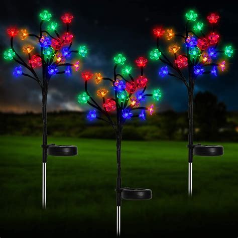 Beinhome Solar Garden Lights Outdoor Decorative 3 Pack ...