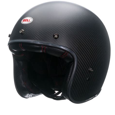 Bell Custom 500 Carbon Matte Motorcycle Helmet   Open Face ...