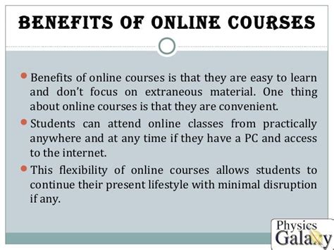 Benefit of online classes
