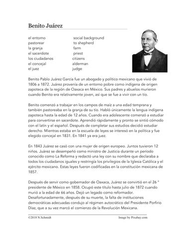 Benito Juárez Biografía   Biography of Benito Juarez | Teaching Resources