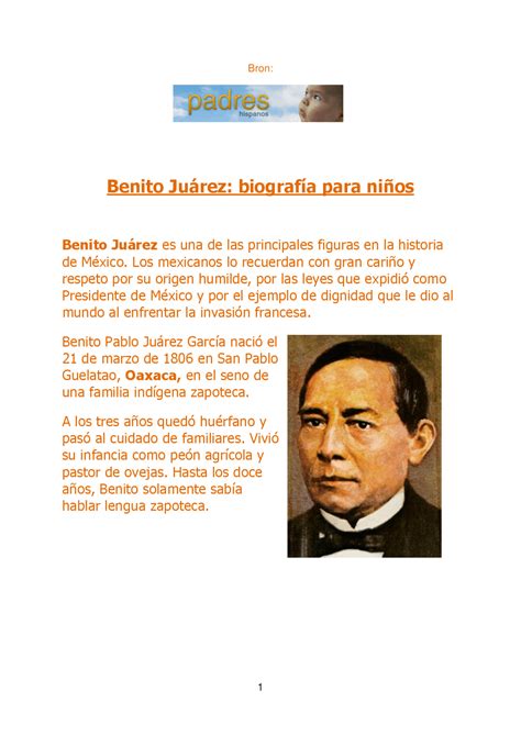 Benito juarez biografia   Docsity