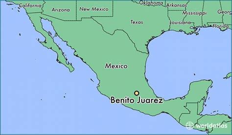 Benito Juarez mapie   Benito Juarez mapa Meksyku  Meksyk