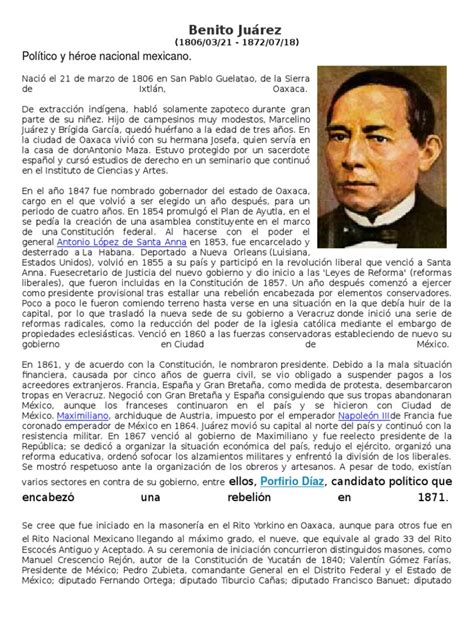 Benito Juárez: Político y héroe nacional mexicano