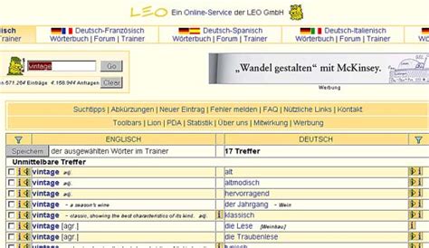 Besprechungen: dict.leo.org und Dictionary Search