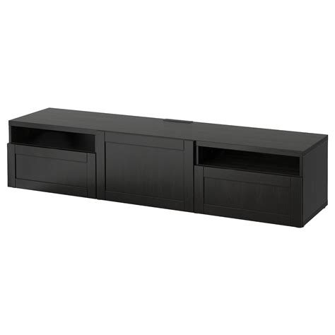 BESTÅ Banc TV   brun noir, Hanviken brun noir   IKEA