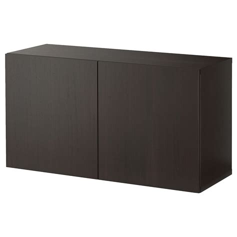 BESTÅ Combinación mueble de almacenaje, negro/Lappviken, 120x42x64 cm ...