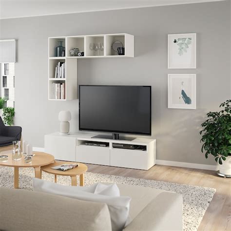 BESTÅ / EKET Mueble TV y armario, blanco, 70 x180 cm,   IKEA