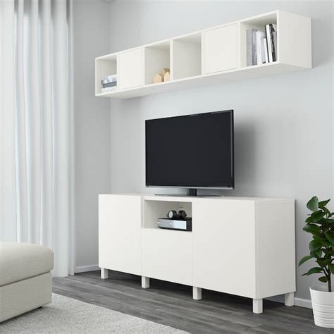 BESTÅ / EKET Mueble TV y armario, blanco, 70 x210 cm,   IKEA