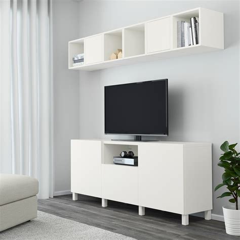 BESTÅ / EKET Mueble TV y armario, blanco, 70 x210 cm,   IKEA
