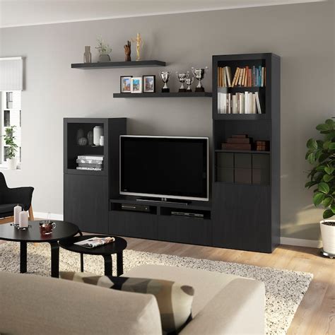 BESTÅ / LACK Combinação móvel TV   preto castanho   IKEA