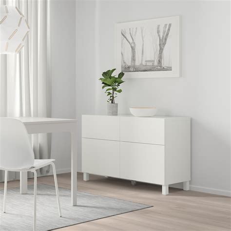 BESTÅ Mueble salón, Lappviken blanco, 120 cm, Altura: 74 cm   IKEA