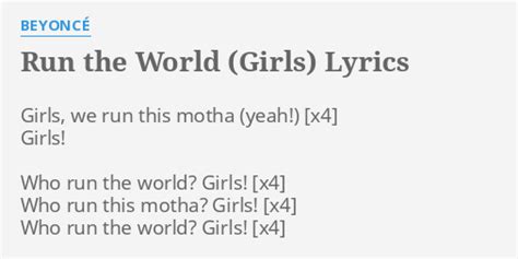 Beyonce Who Run The World Lyrics   fondo de pantalla tumblr
