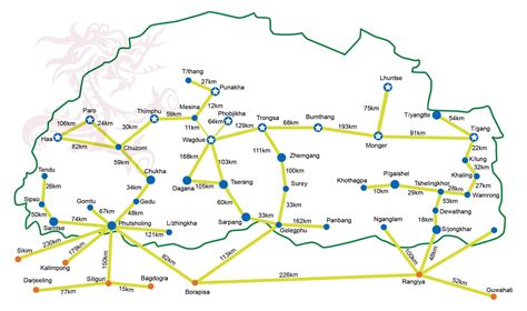 Bhutan Travel Guide Map | Myvacationplan.org