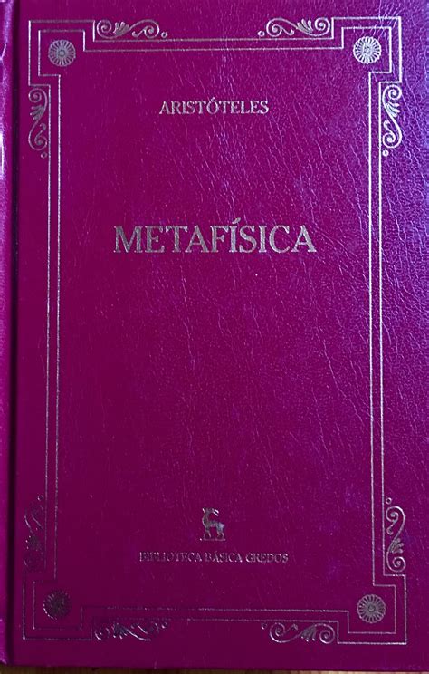 Biblioteca de Carmelinda: Metafísica. Aristóteles