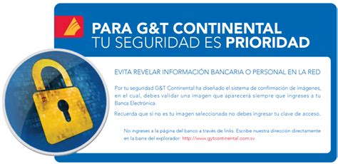 ¡Bienvenido a WebBanking!   Banco G&T Continental El Salvador