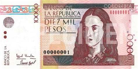 Billete de 10.000 pesos   Edición conmemorativa Policarpa ...