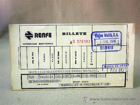 billete de tren, renfe, 1976   Comprar Billetes de ...
