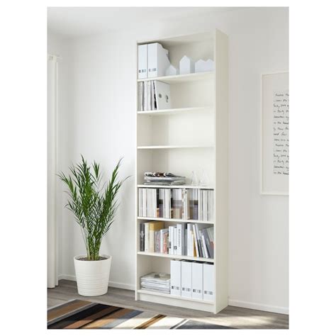 BILLY Bookcase, white, 311/2x11x931/4 80x28x237 cm IKEA CA