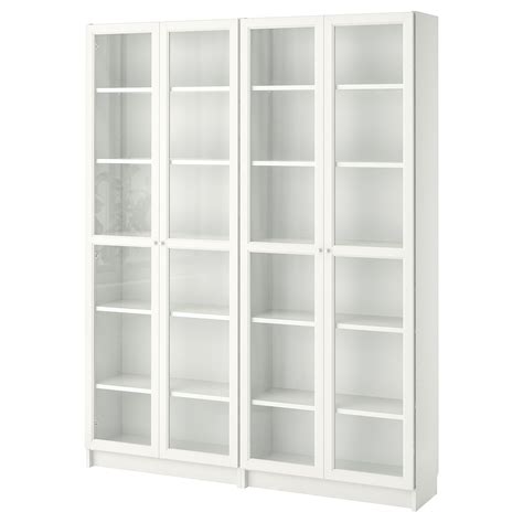 BILLY / OXBERG white, glass, Bookcase, 160x202x28 cm IKEA